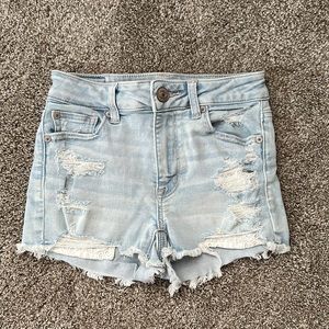 American Eagle High-Rise Shortie Jean Shorts